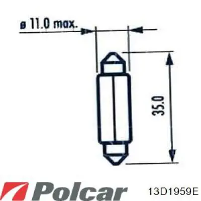 Luz de matrícula Audi A3 (8VS)