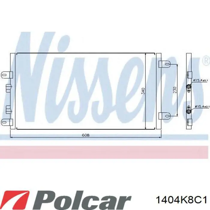 1404K8C1 Polcar condensador aire acondicionado