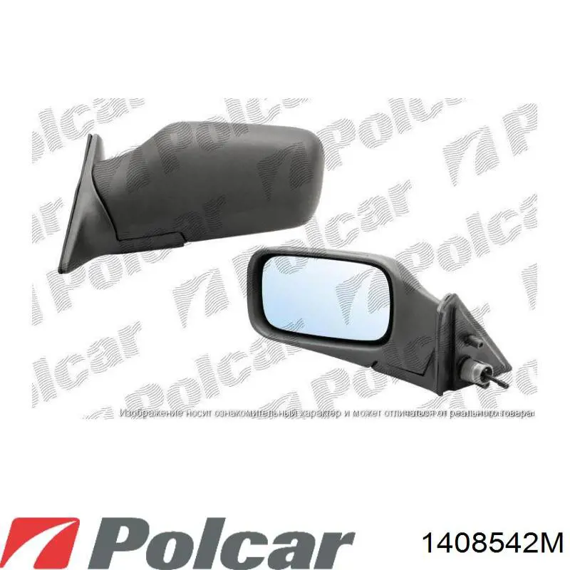 1408542M Polcar cristal de espejo retrovisor exterior izquierdo