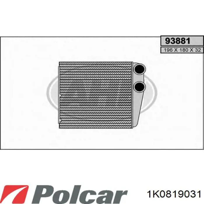 1K0819031 Polcar radiador de calefacción