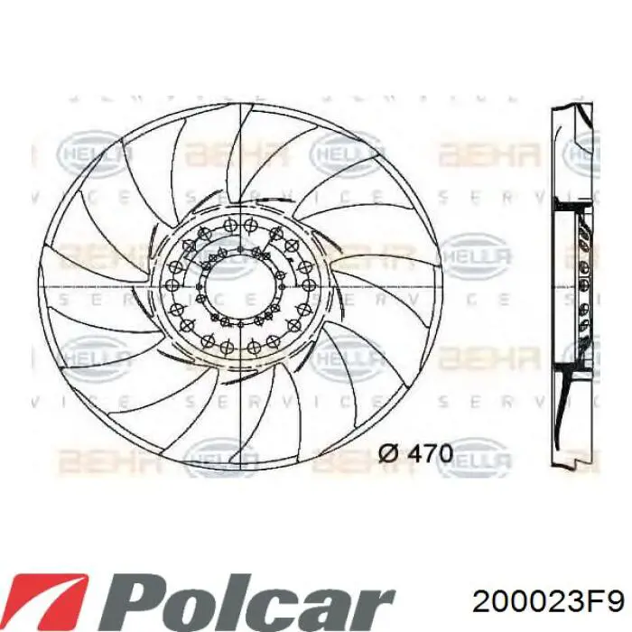 PGG000041 Land Rover rodete ventilador, refrigeración de motor