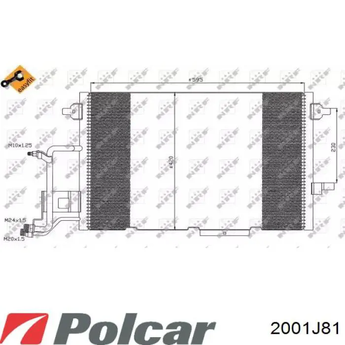 2001J81 Polcar intercooler