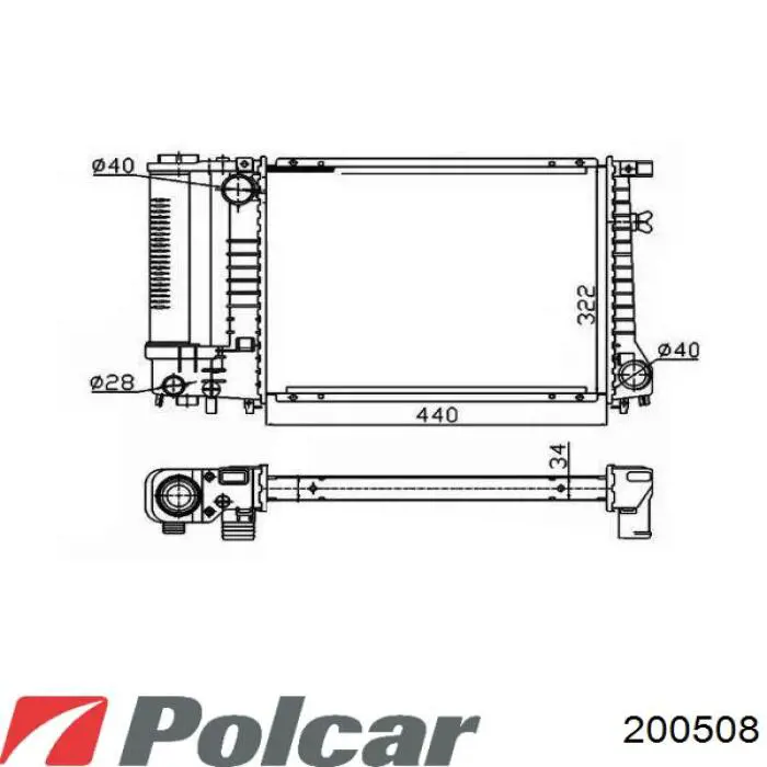 200508 Polcar radiador refrigeración del motor