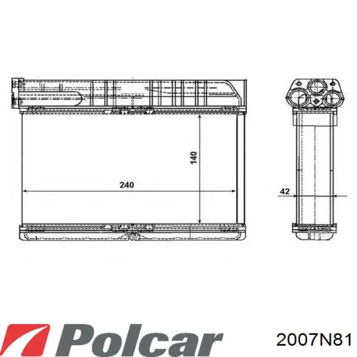 2007N8-1 Polcar radiador de calefacción