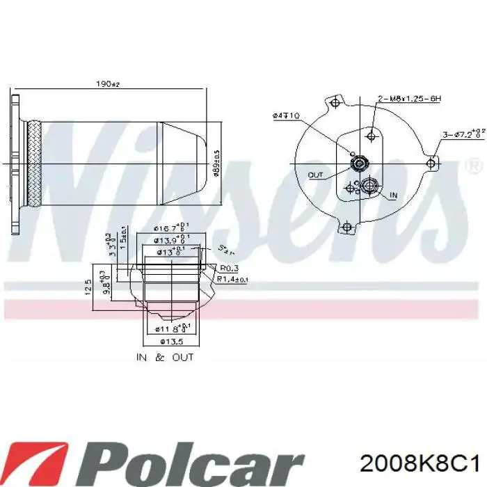 2008K8C1 Polcar condensador aire acondicionado