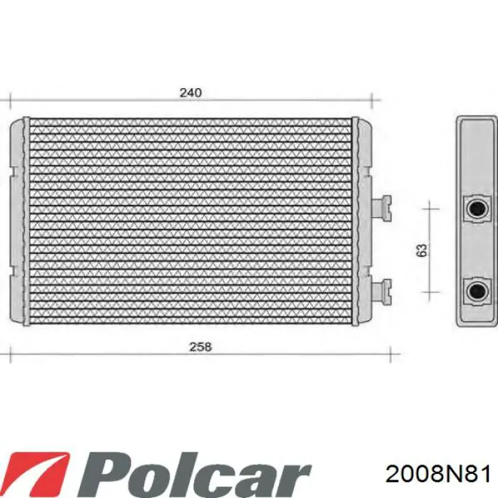 2008N8-1 Polcar radiador de calefacción