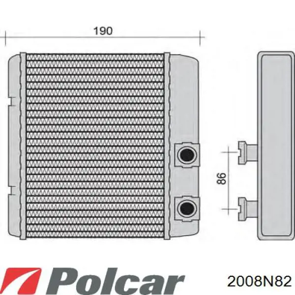 2008N82 Polcar radiador calefacción