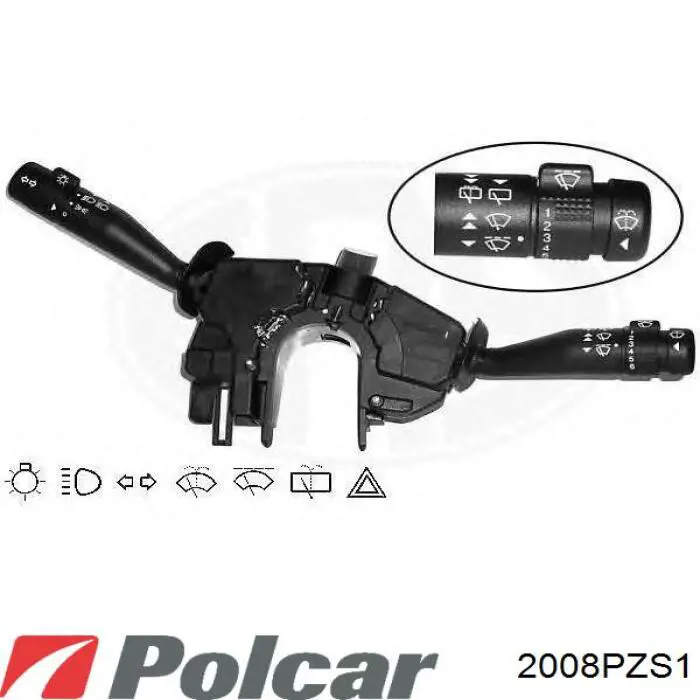 2008PZS1 Polcar conmutador en la columna de dirección izquierdo