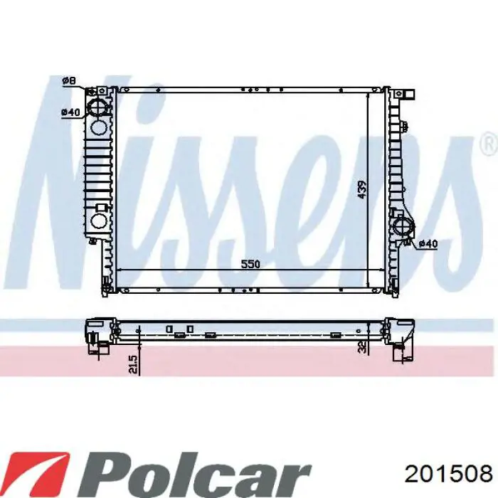 17111723517 BMW radiador refrigeración del motor