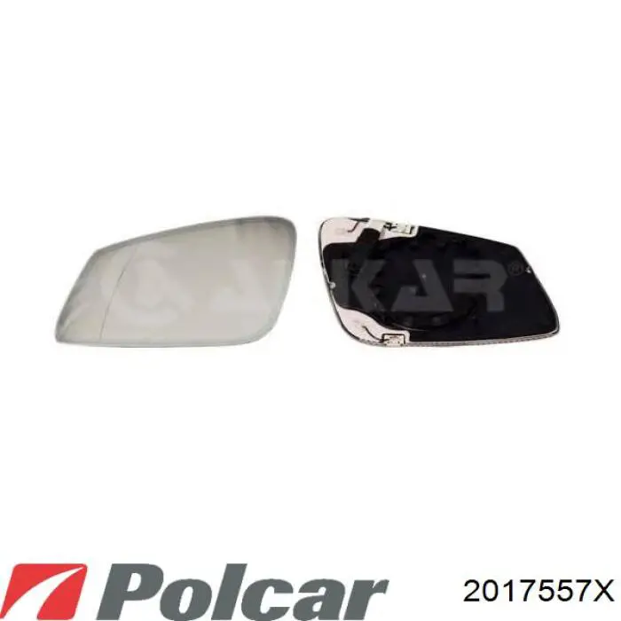 2017557X Polcar cristal de espejo retrovisor exterior derecho