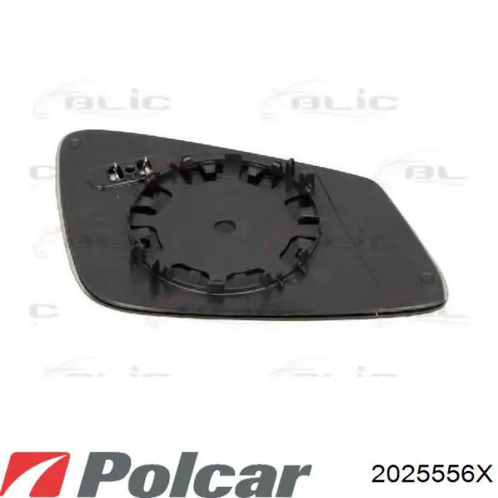 2025556X Polcar cristal de espejo retrovisor exterior derecho