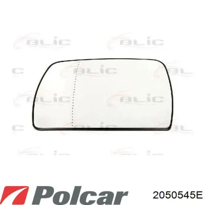 Cristal de espejo retrovisor exterior izquierdo 2050545E Polcar