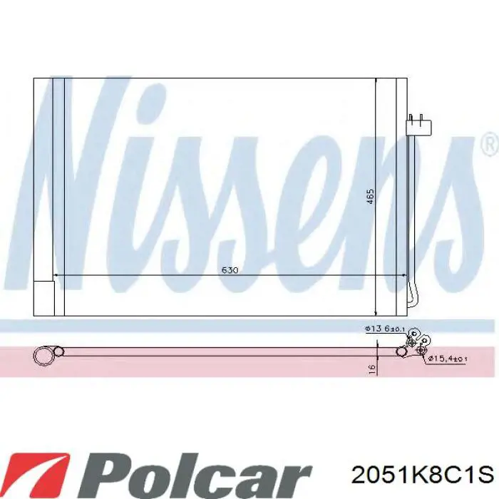 2051K8C1S Polcar condensador aire acondicionado