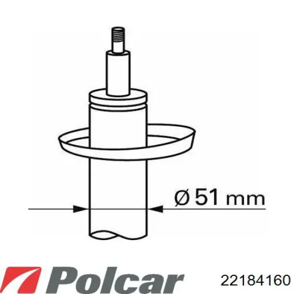 22-184160 Polcar amortiguador delantero izquierdo