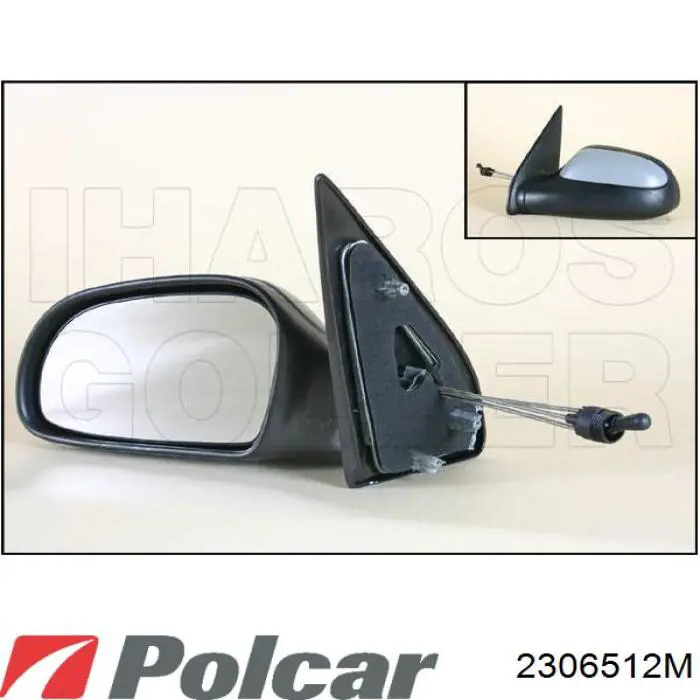 2306512M Polcar espejo retrovisor izquierdo