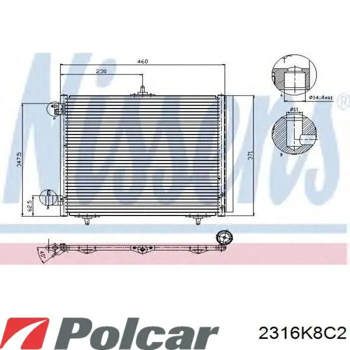 2316K8C2 Polcar condensador aire acondicionado