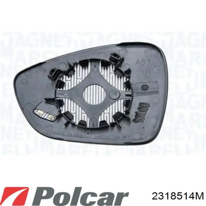Espejo de retrovisor izquierdo 2318514M Polcar