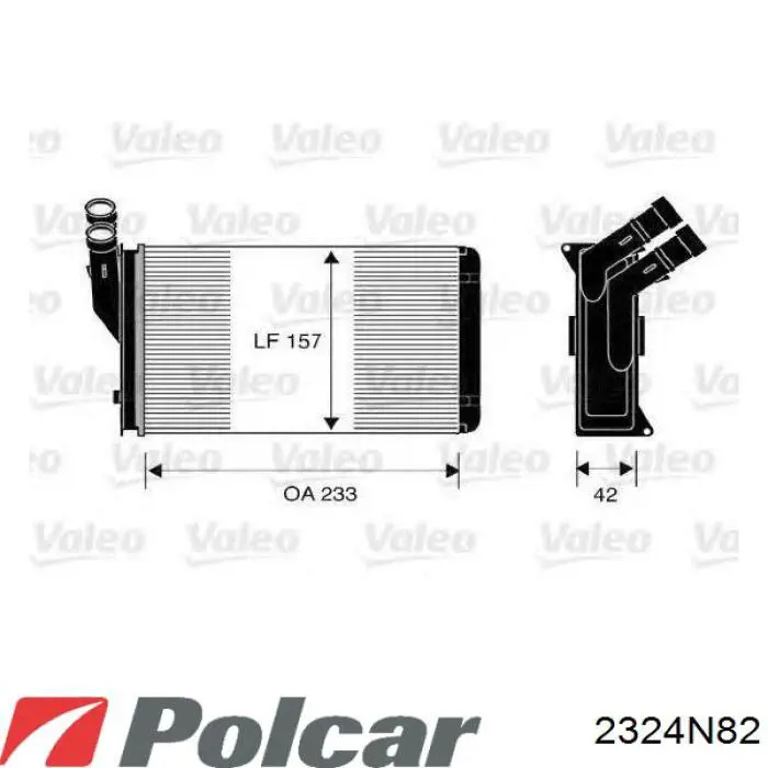 2324N82 Polcar radiador de calefacción