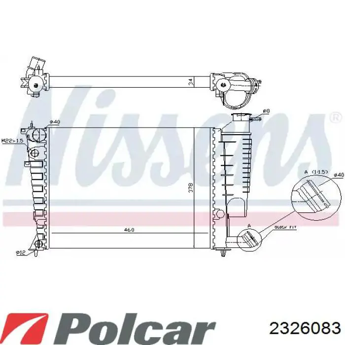 Água radiador Polcar 2326083 precio, desde 55,10 EUR