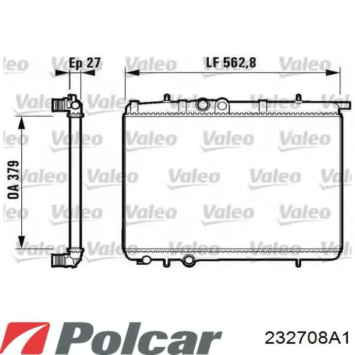 232708A1 Polcar radiador refrigeración del motor