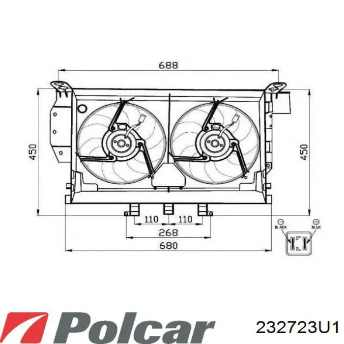 Ventilador del motor 232723U1 Polcar