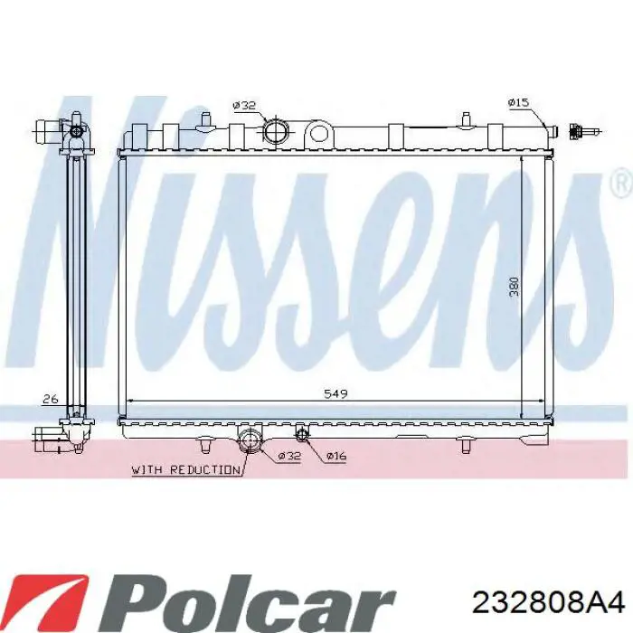 Comprar 232808A4 Polcar Radiador de auto