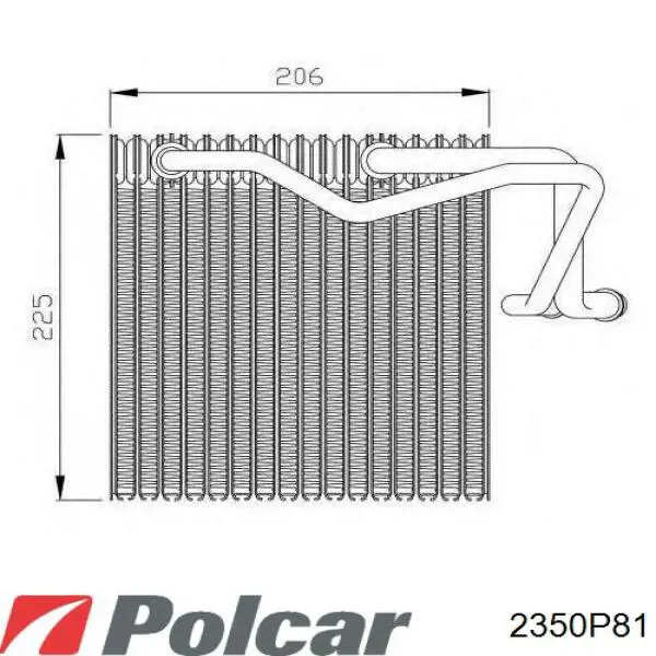 2350P81 Polcar evaporador, aire acondicionado