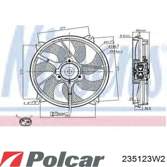 Ventilador de refrigeración del motor Mahle Original CFF278000P