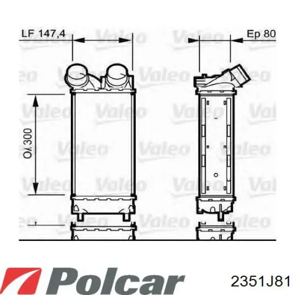 2351J8-1 Polcar intercooler