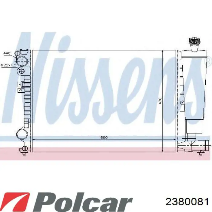Radiador 2380081 Polcar