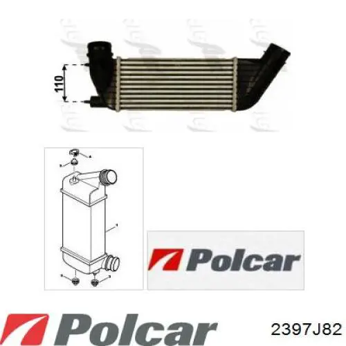Intercooler 2397J82 Polcar