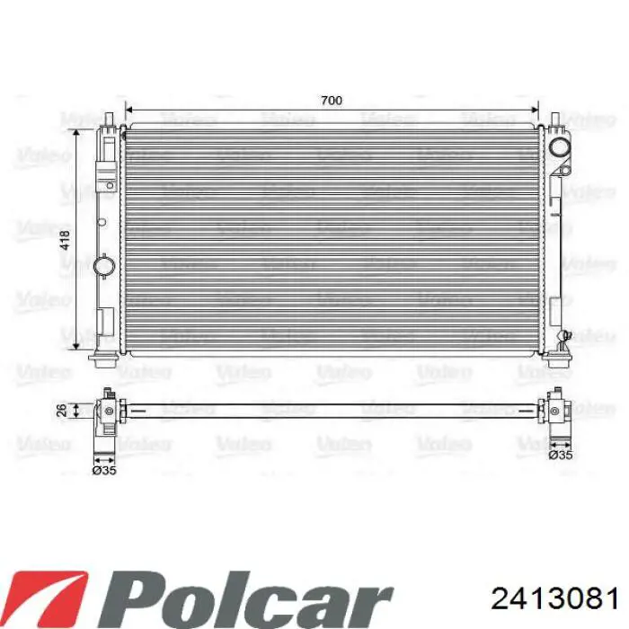 2413081 Polcar Refrigeración del motor