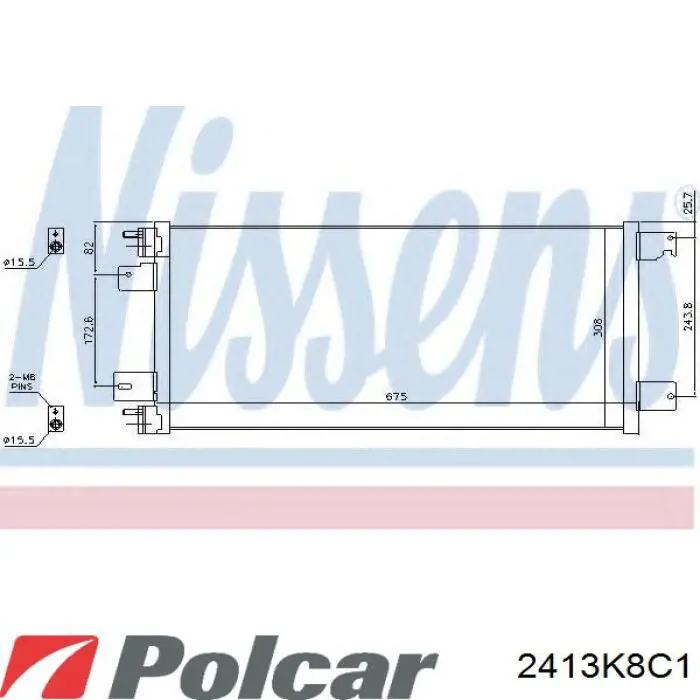 2413K8C1 Polcar condensador aire acondicionado