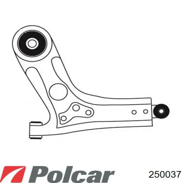 250037 Polcar barra oscilante, suspensión de ruedas delantera, inferior izquierda