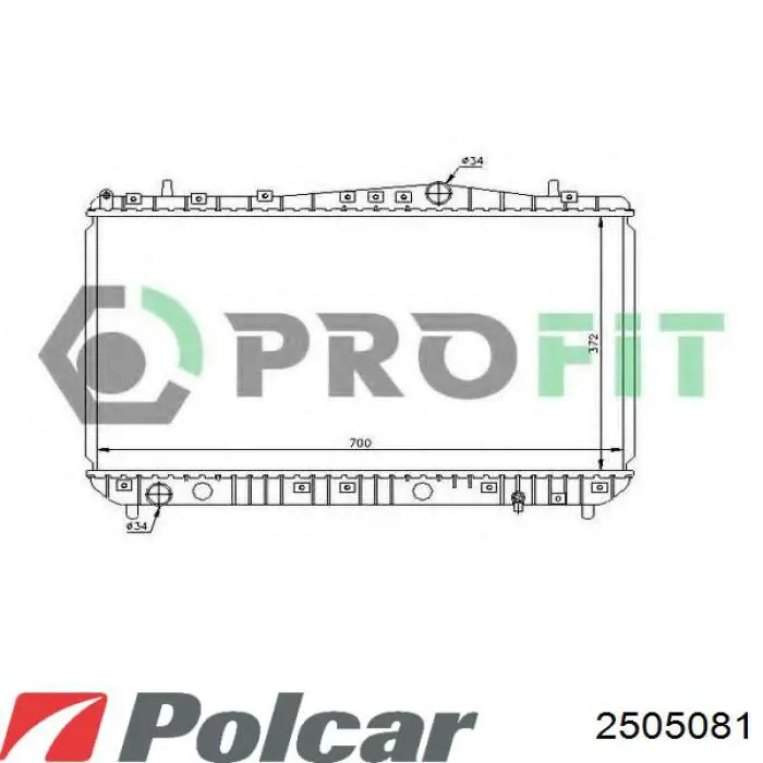 Água radiador Polcar 2505081 precio, desde 88,95 EUR