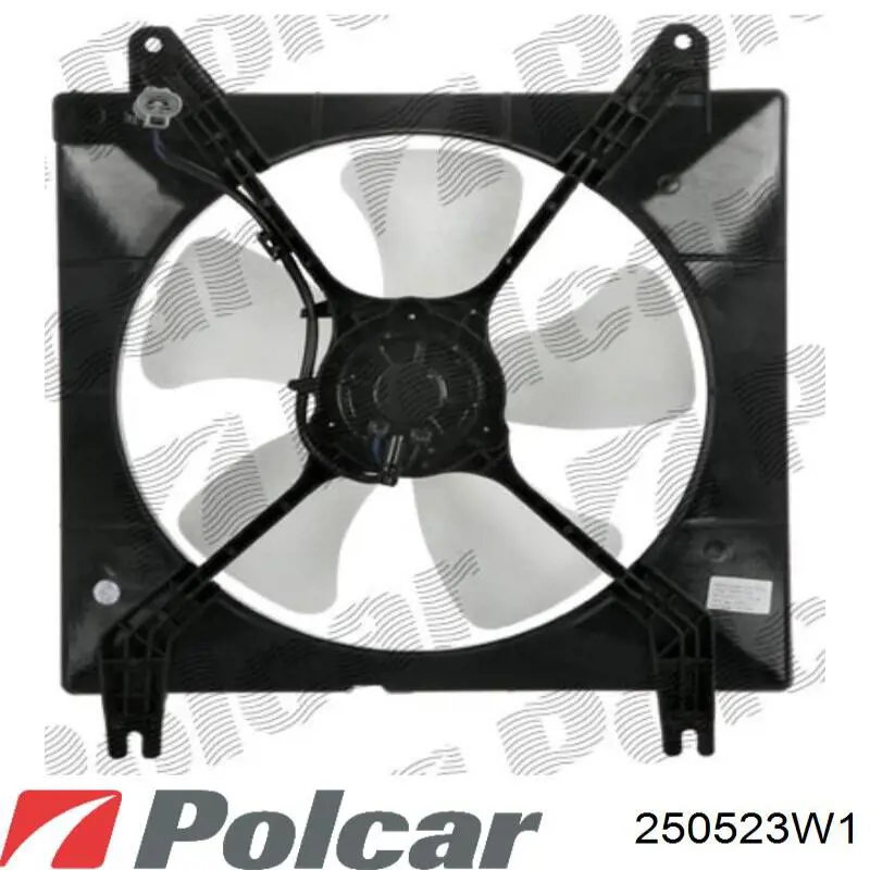 250523W1 Polcar difusor de radiador, ventilador de refrigeración, condensador del aire acondicionado, completo con motor y rodete