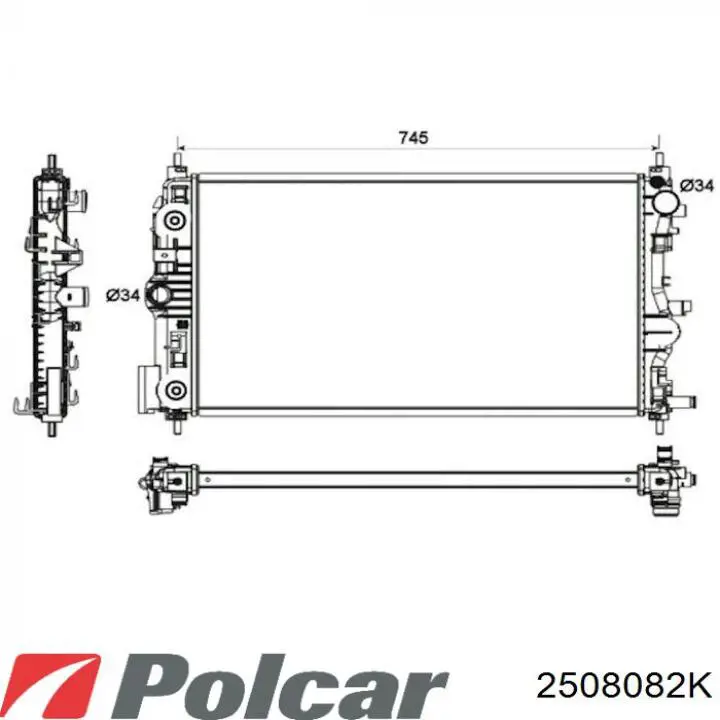 RA0560010 Jdeus radiador refrigeración del motor