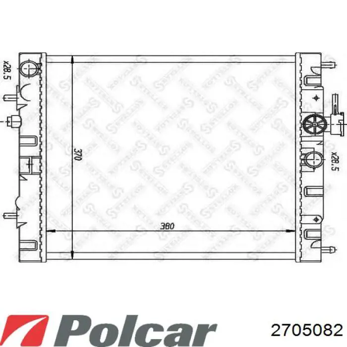 270508-2 Polcar radiador refrigeración del motor