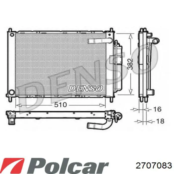 2707083 Polcar Refrigeración del motor