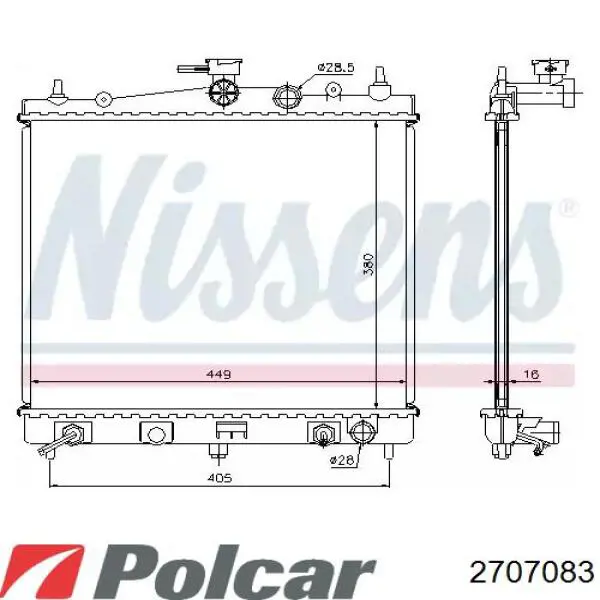 Água radiador Polcar 2707083 precio, desde 96,27 EUR