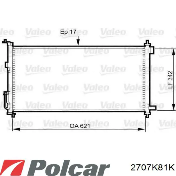 2707K81K Polcar condensador aire acondicionado