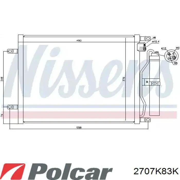 2707K83K Polcar condensador aire acondicionado