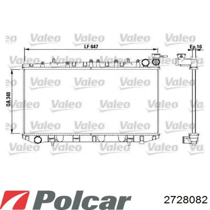 2141072J01 Nissan radiador refrigeración del motor