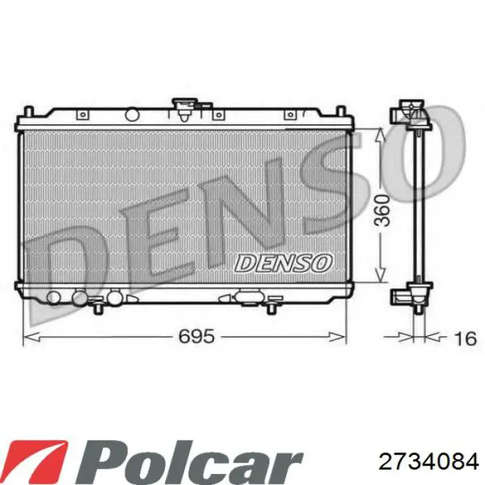 273408-4 Polcar radiador refrigeración del motor