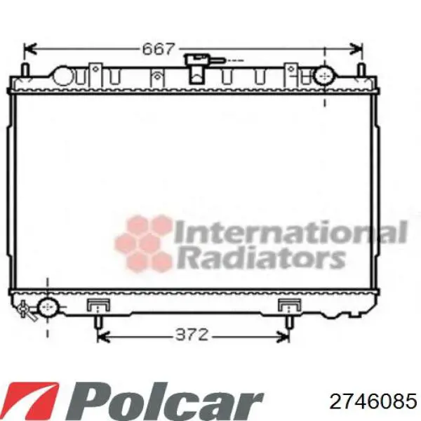 274608-5 Polcar radiador refrigeración del motor