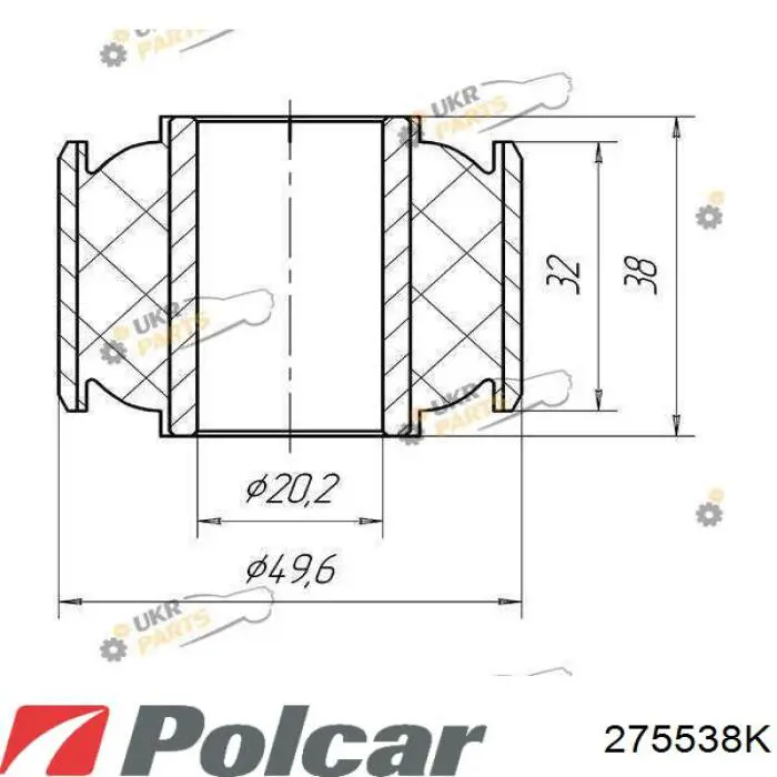 275538-K Polcar barra oscilante, suspensión de ruedas delantera, inferior derecha