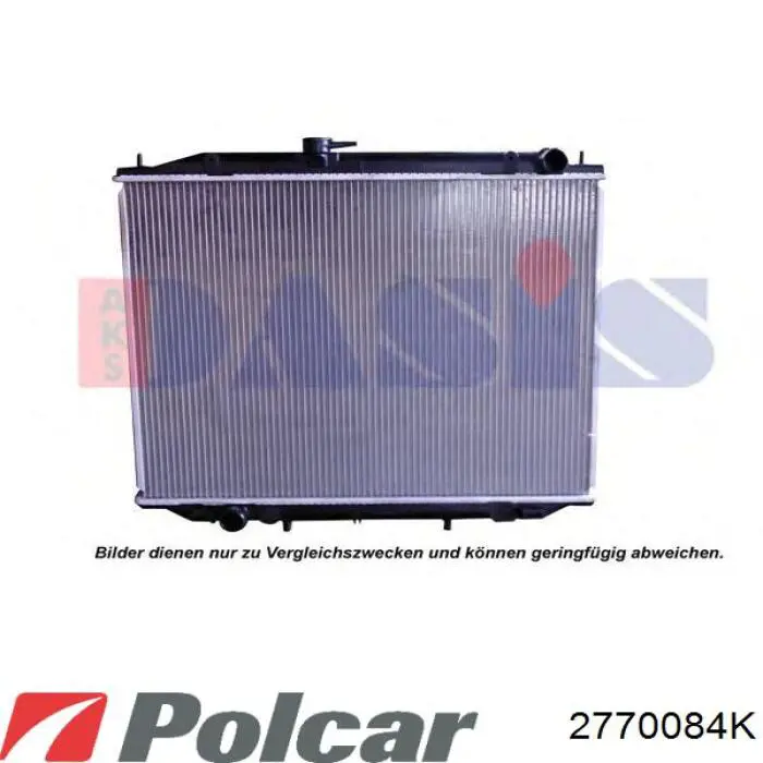 2770084K Polcar radiador refrigeración del motor