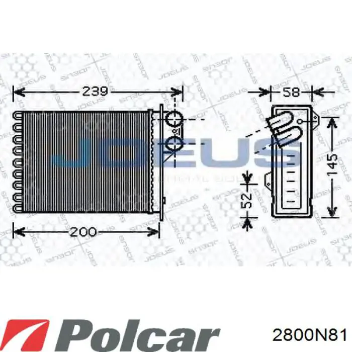 2800N81 Polcar radiador de calefacción
