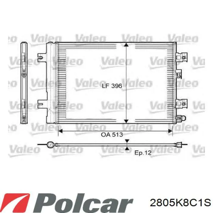 2805K8C1S Polcar condensador aire acondicionado