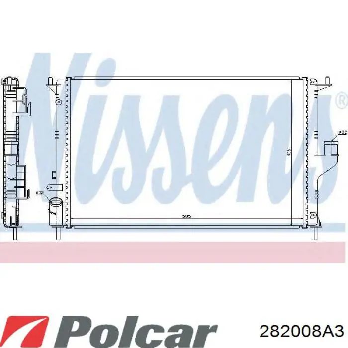 Radiador refrigeración del motor Dacia Logan KS